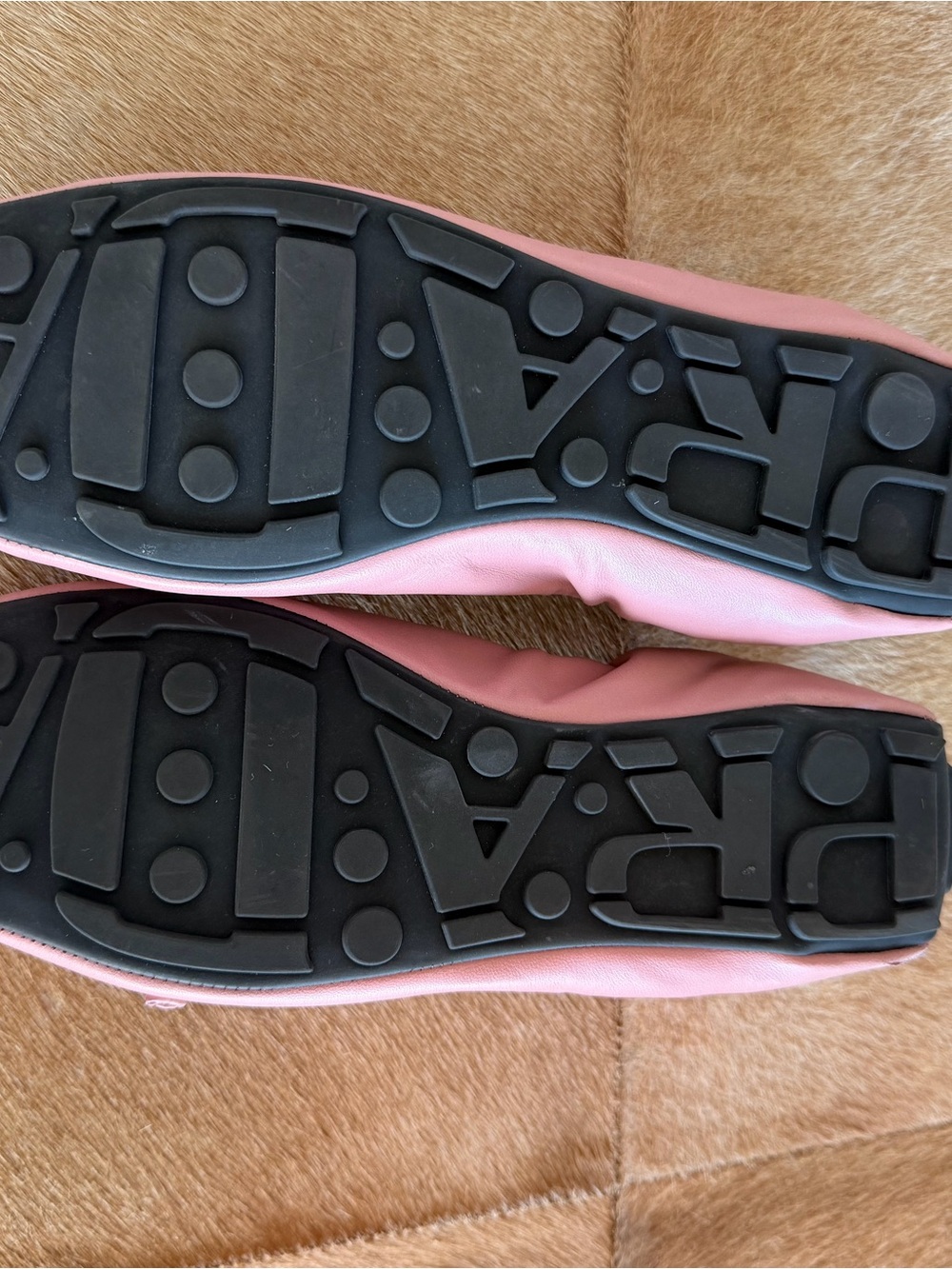 PRADA Pink Bow Front Leather Ballet Shoe-Good Condition-Size 37.5 - Picture 8 of 8